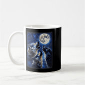 Wildwölfe lieben Wolf, der am Mond heult Kaffeetasse (Links)