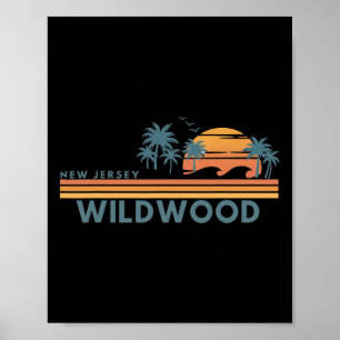Wildwood Beach New Jersey Sommerurlaub Vintage  Poster