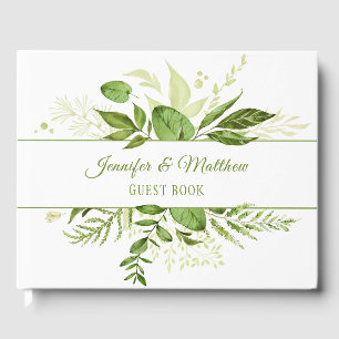 Wildwood Botanical Rustic Greenerity Guest Book Gästebuch
