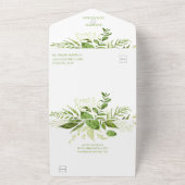 Wildwood Botanical Wreath Wedding | All In One Einladung (Außenbereich)