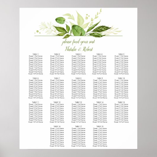 Wildwood Botanicals Eukalyptus Seekarte Poster (Vorne)