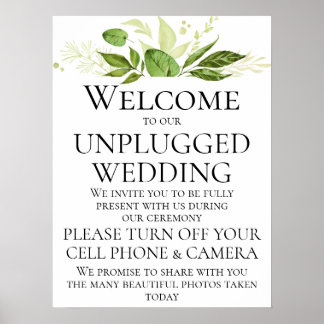 Wildwood Botanicals Unplugged Wedding Zeremony Poster