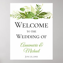 Wildwood Botanicals Willkommen bei unserer Hochzei Poster