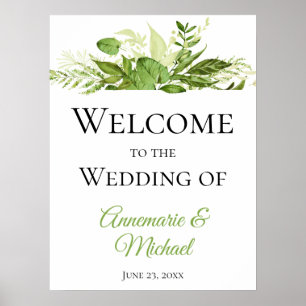 Wildwood Botanicals Willkommen bei unserer Hochzei Poster