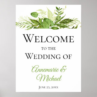 Wildwood Botanicals Willkommen bei unserer Hochzei Poster