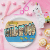 Wildwood durch die Seenew-jersey NJ Vintage Pappteller (Party)