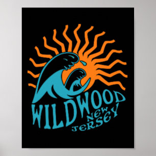 Wildwood New Jersey Beach Front und Back Poster