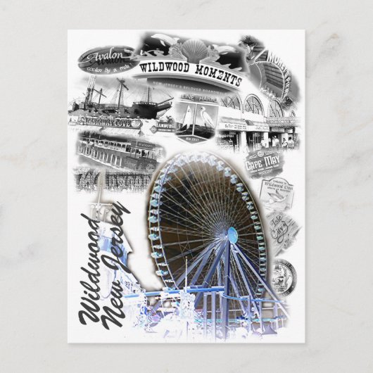 Wildwood, New Jersey Boardwalk Postkarte (Vorderseite)