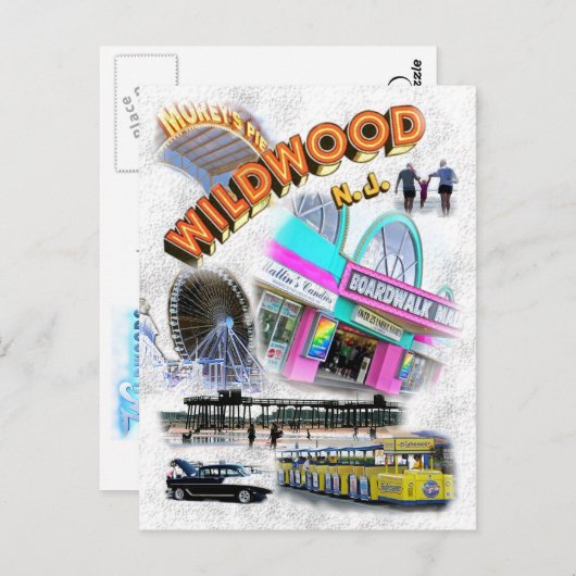 Wildwood, New Jersey Boardwalk Postkarte (Vorne/Hinten)