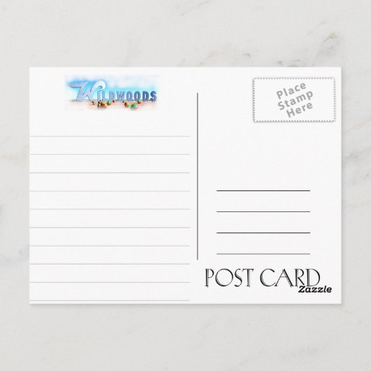 Wildwood, New Jersey Boardwalk Postkarte (Rückseite)