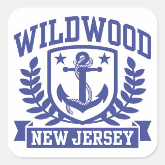 Wildwood New Jersey Quadratischer Aufkleber