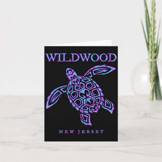 Wildwood New Jersey Sea Turtle Beach Vacation Men Karte (Vorderseite)