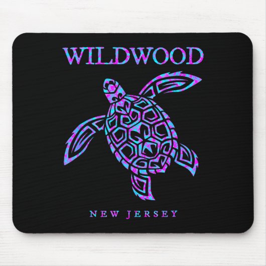 Wildwood New Jersey Sea Turtle Beach Vacation Men Mousepad (Vorne)