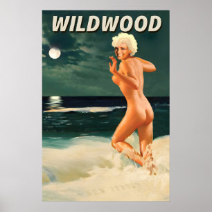 Wildwood New Jersey Shore Marilyn Monroe Mond Poster