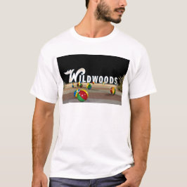 Wildwood New-Jersey Zeichen nachts T-Shirt