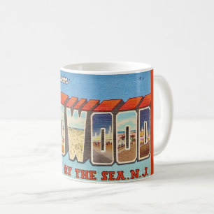 Wildwood NJ Alte Postkarten-Tasse Kaffeetasse