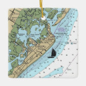 Wildwood NJ Chart Keramikornament (Vorderseite)
