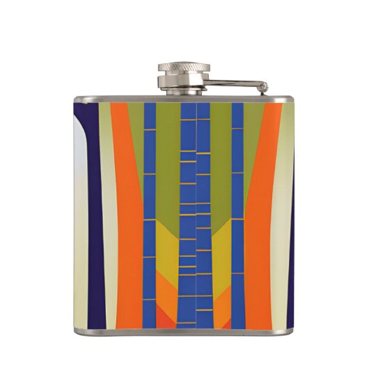 Wildwood Stag Vinyl Wrapped Flask Flachmann (Rückseite)