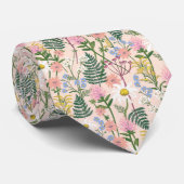 Wildwood-Wildblumen Muster für Rose Krawatte (Gerollt)