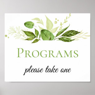 Wildwoods Botanicals Hochzeitsprogramme Poster