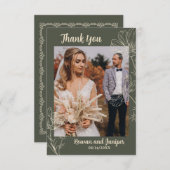 Wildy Yours Rustic Boho Wedding Dankeschön Karte (Vorne/Hinten)