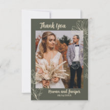 Wildy Yours Rustic Boho Wedding Dankeschön Karte