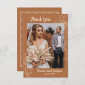 Wildy Yours Rustic Boho Wedding Dankeschön Karte (Vorne/Hinten)
