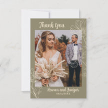 Wildy Yours Rustic Boho Wedding Dankeschön Karte