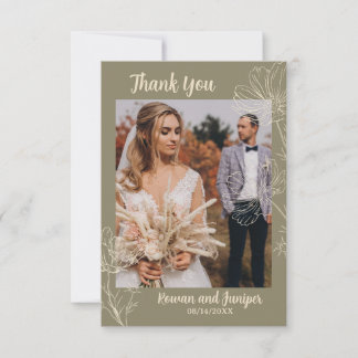 Wildy Yours Rustic Boho Wedding Dankeschön Karte