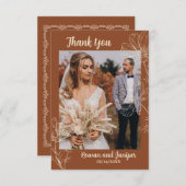 Wildy Yours Rustic Boho Wedding Dankeschön Karte (Vorne/Hinten)