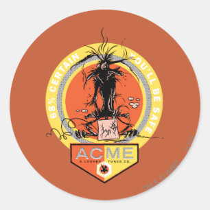 WILE E. COYOTE™ Acme - 68% sicher, dass Sie sicher Runder Aufkleber