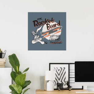 WILE E. COYOTE™ ACME Raketenskateboard Poster