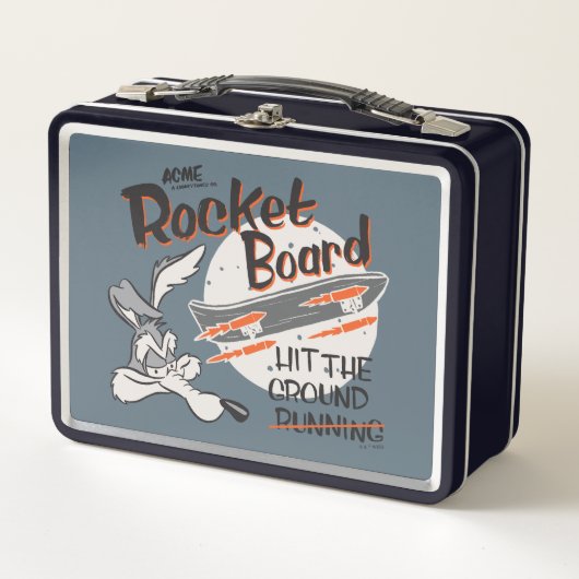 WILE E. COYOTE™ ACME Rocket Board Metall Brotdose (Vorderseite)