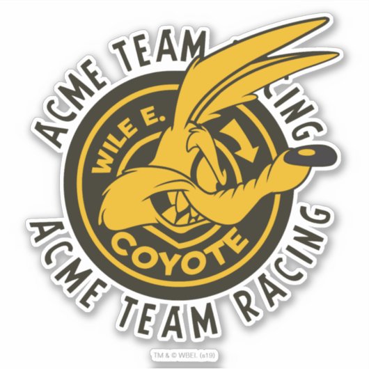 WILE E. COYOTE™ Acme Team Racing Aufkleber (Vorderseite)