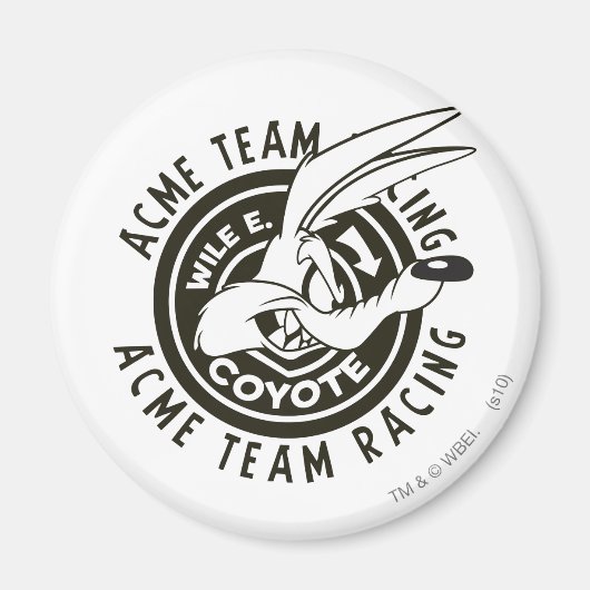 WILE E. COYOTE™ Acme Team Racing B/W Magnet (Vorne)