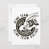 WILE E. COYOTE™ Acme Team Racing B/W Postkarte (Vorne/Hinten)