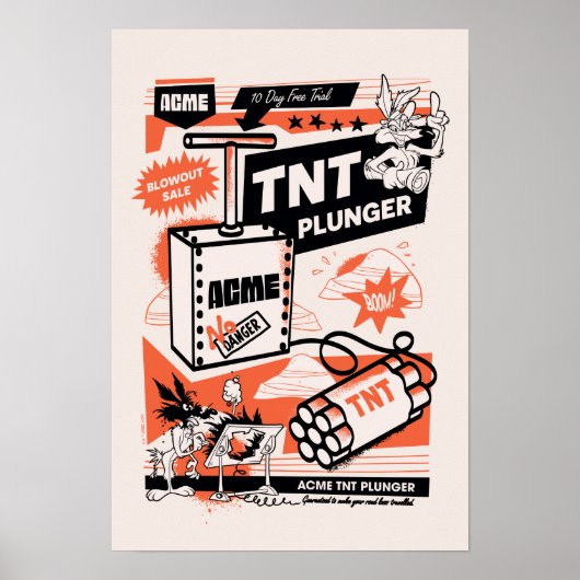 WILE E. COYOTE™ | ACME TNT Dynamite Plunger Poster (Vorne)