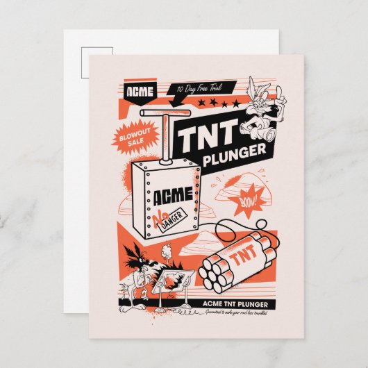 WILE E. COYOTE™ | ACME TNT Dynamite Plunger Postkarte (Vorne/Hinten)