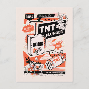 WILE E. COYOTE™   ACME TNT Dynamite Plunger Postkarte