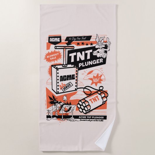 WILE E. COYOTE™ | ACME TNT Dynamite Plunger Strandtuch (Vorderseite)