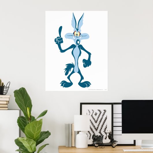 Wile E. Coyote Blue Aha! Poster (Heimbüro)