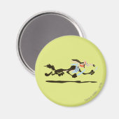 WILE E. COYOTE™ Chasing Dinner Magnet (Vorderseite/Rückseite)