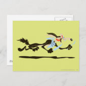 WILE E. COYOTE™ Chasing Dinner Postkarte (Vorne/Hinten)