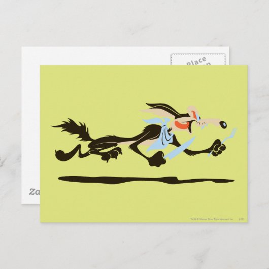 WILE E. COYOTE™ Chasing Dinner Postkarte (Vorne/Hinten)