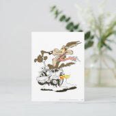 WILE E. COYOTE™ Crazy Driver Postkarte (Stehend Vorderseite)