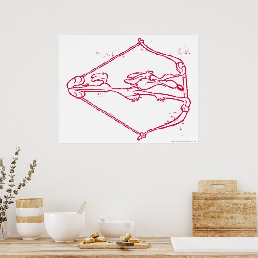 Wile E. Coyote Distressed Archery Poster (Küche)