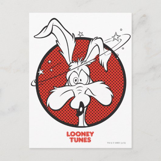 WILE E. COYOTE™ Dotty-Symbol Postkarte (Vorderseite)