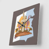 WILE E. COYOTE™ (Fleischfresser ernsthaft) Quadratische Wanduhr (Winkel)