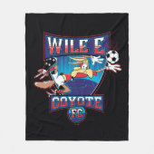 WILE E. COYOTE™ Fußballverein-Abzeichen Fleecedecke (Vorderseite)