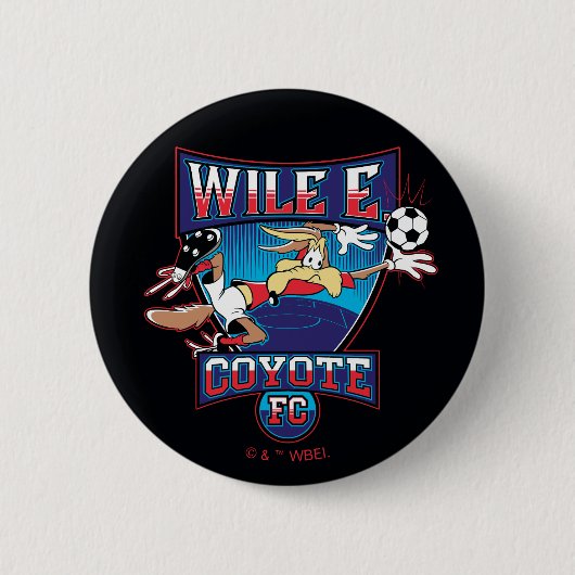 WILE E. COYOTE™ Fußballverein-Emblem Button (Vorderseite)